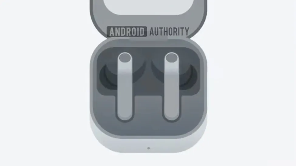 Case quadrada do Galaxy Buds 4 Pro em desenho da One UI 8.5