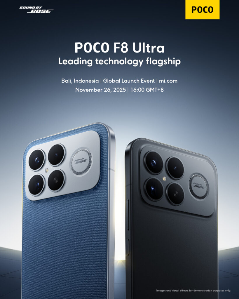 Pôster do Poco F8 Ultra mostra que visual do aparelho é o mesmo do Redmi K90 Pro Max