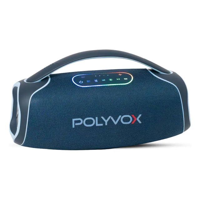 Caixa De Som Boombox Polyvox Xb-2 140w Rms Leds Bateria