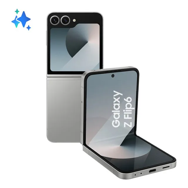 Celular Samsung Galaxy Z Flip6 5g, 512gb, 12gb Ram, Tela 6.7 , Câm. Dupla + Selfie 50mp, Galaxy Ai Cinza