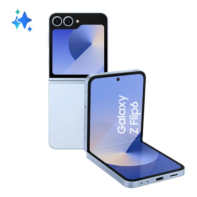 Celular Samsung Galaxy Z Flip6 5g, 512gb, 12gb Ram, Tela 6.7 , Câm. Dupla + Selfie 50mp, Galaxy Ai Azul