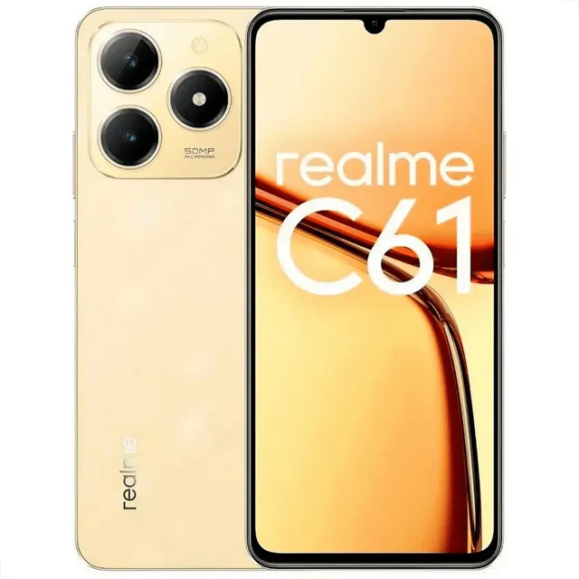 Celular Smartphone Realme C61 Nfc Dual Sim 256 Gb 8 Gb Ram Dourado