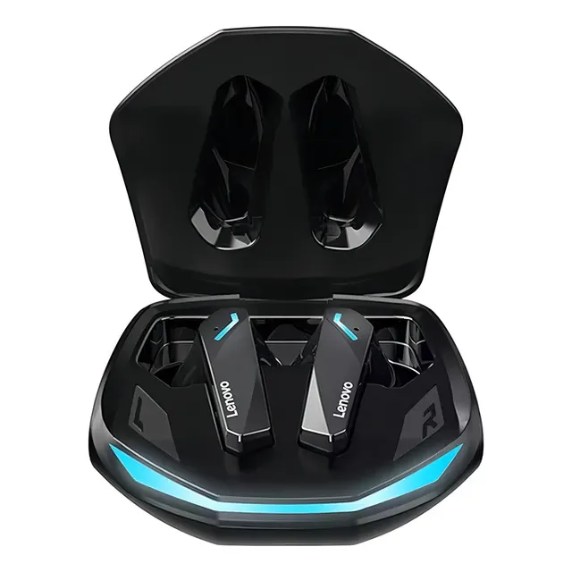 Fone Bluetooth Gamer Gm2 Lenovo Thinkplus Live Pods Pro Tws Cor Preto Luz Azul