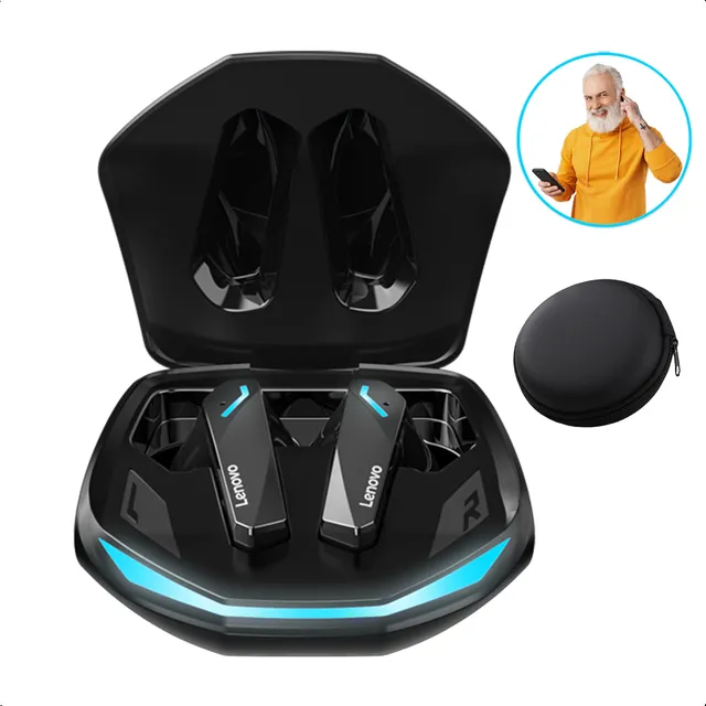 Fone Ouvido Lenovo Gm2 Pro Gamer Music Bluetooth 5.3 Preto