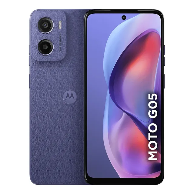Smartphone Motorola Moto G05 - 128gb 12gb (4gb Ram + 8gb Ram Boost) E Camera 50mp Com Ai Bateria De 5200 Mah Tela 6.7 Com Superbrilho - Violeta