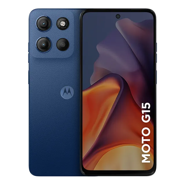 Smartphone Motorola Moto G15 - 128gb 12gb (4gb Ram+8gb Ram Boost) E Camera 50mp Com Ai E Night Vision Bateria De 5200 Mah Tela Fhd+ 6.7 Com Superbrilho Nfc Azul Escuro