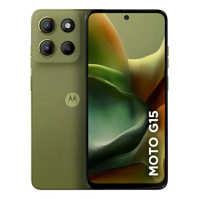 Smartphone Motorola Moto G15 - 256gb 12gb(4gb Ram +8gb Ram Boost) E Camera 50mp Com Ai E Night Vision Bateria De 5200 Mah Tela Fhd+ 6.7 Com Superbrilho Nfc - Verde