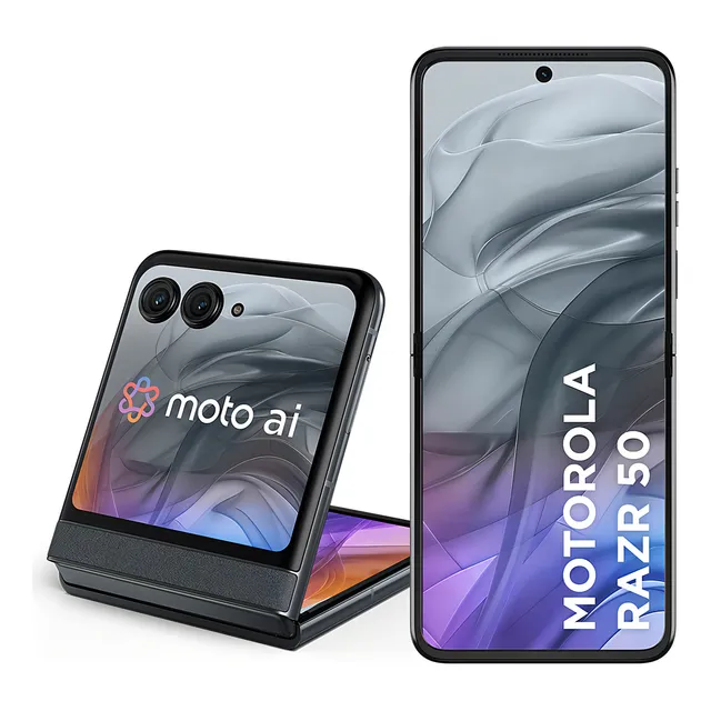 Smartphone Motorola Razr 50 - 512gb 24gb (12gb Ram + 12gb Ram Boost) Tela Dobrável 6,9 Poled E Externa 3,6 Moto Ai Camera Ipx8 - Grey