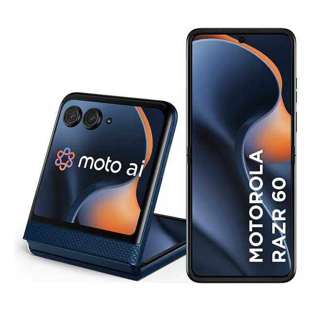 Smartphone Motorola Razr 60 - 256gb 24gb (12gb Ram+12gb Ram Boost) Tela Dobrável 6,9 Poled E Externa 3,6 Moto Ai Camera Ip48 - Azul Marinho