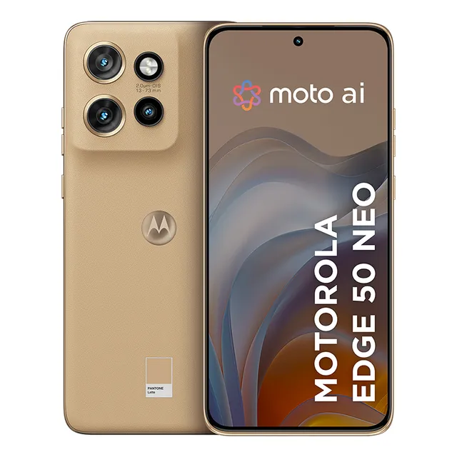 Smartphone Motorola Edge 50 Neo 5g - 256gb 16gb (8gb Ram+8gb Ram Boost) 50mp Sony Camera Moto Ai Ultrarresistencia Militar - Latte Vegan Leather