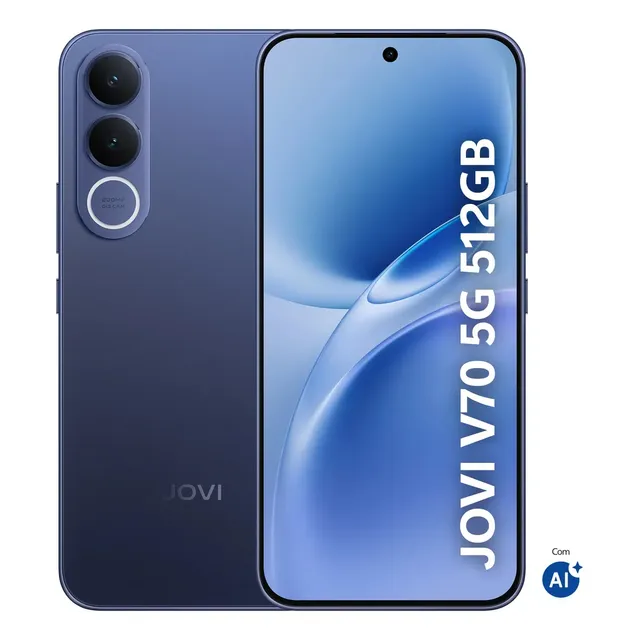Smartphone Jovi V70 5g Câmera 200mp 512gb De Memória 16gb Ram (8gb + 8gb Ram Expansível) Bateria Longa Duração 7000mah Processador Octa-core Dimensity - Azul Safira