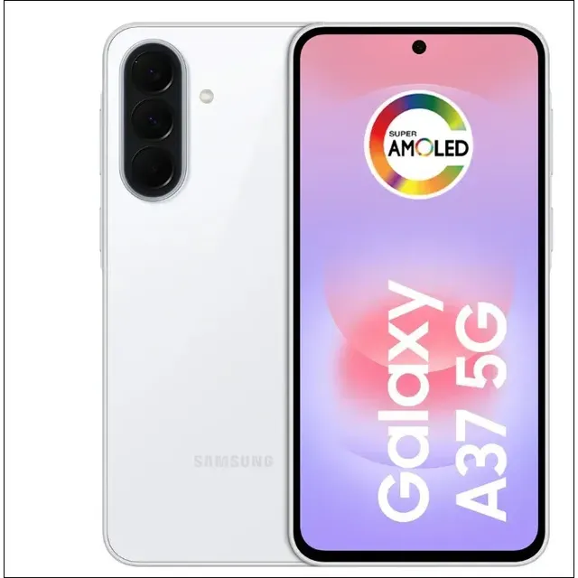 Celular Samsung Galaxy A37 5G 128GB, 6GB RAM, Câmera Tripla 50MP, Super AMOLED 6.7", Recursos AI - Branco